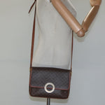 Celine Vintage Macadam Shoulder Bag Canvas and Leather - image 13