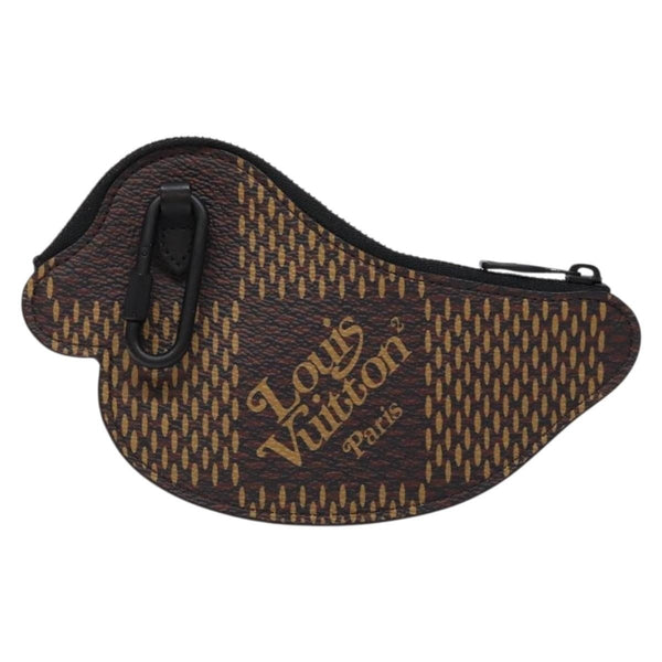 Louis Vuitton Nigo Duck Coin Holder Printed Leather and Limited Edition Giant Damier