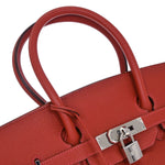 Hermes Birkin Handbag Red Togo with Palladium Hardware 35 - image 7