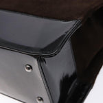 Chanel Vintage Logo Tote Suede Medium - image 9