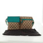 Gucci Vintage Double Belt Bag GG Canvas with Leather Small - image 14