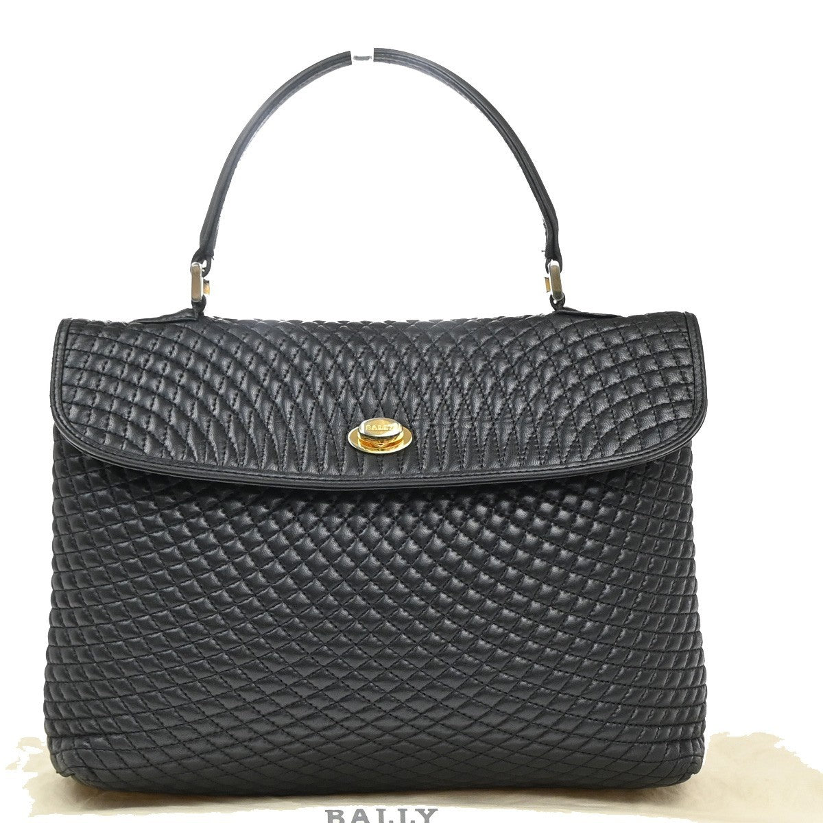 Bally Vintage Handbag Quilted Leather - image 1