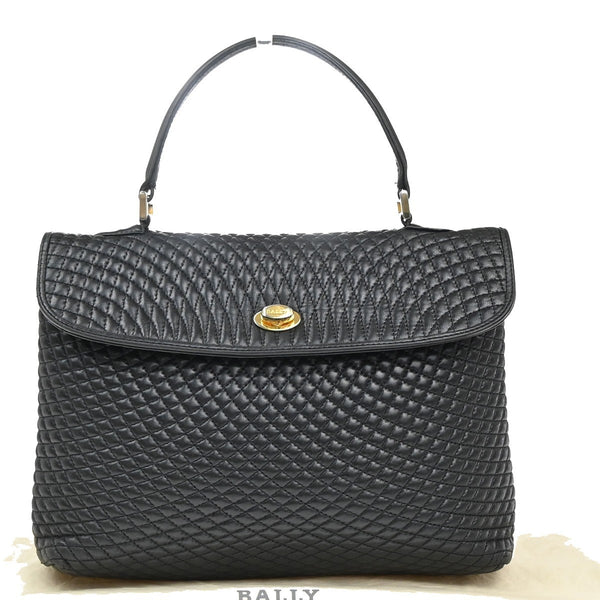 Bally Vintage Handbag Quilted Leather - image 1