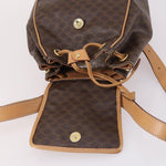 Celine Vintage Drawstring Flap Backpack Macadam Coated Canvas - image 20