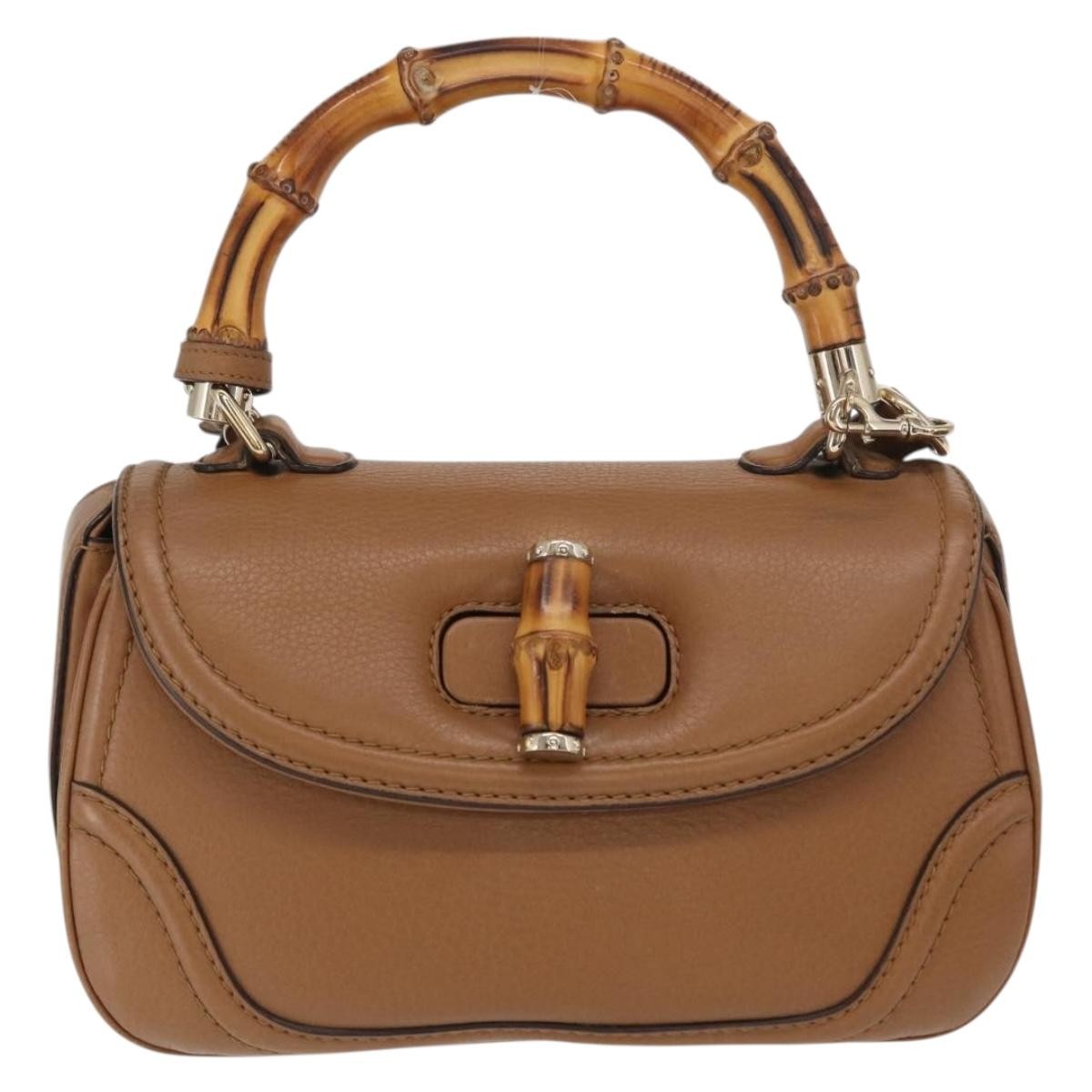 Gucci New Bamboo 1921 Top Handle Bag Leather Medium - image 1