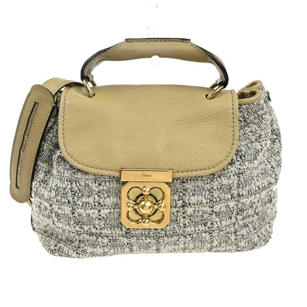 Chloe Elsie Shoulder Bag Tweed Leather - image 1