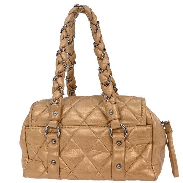 Chanel Lady Braid Flap Tote Quilted Distressed Lambskin Medium