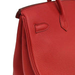 Hermes Birkin Handbag Red Togo with Palladium Hardware 35 - image 12