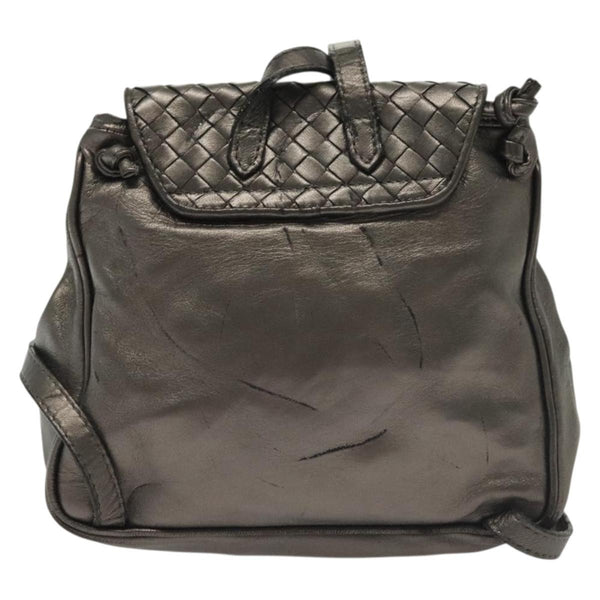 Bottega Veneta Intrecciato Backpack Patent Leather