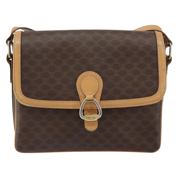 Celine Vintage Macadam Shoulder Bag Canvas and Leather - image 1