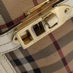 Burberry Minford Satchel Haymarket Coated Canvas Medium - image 14