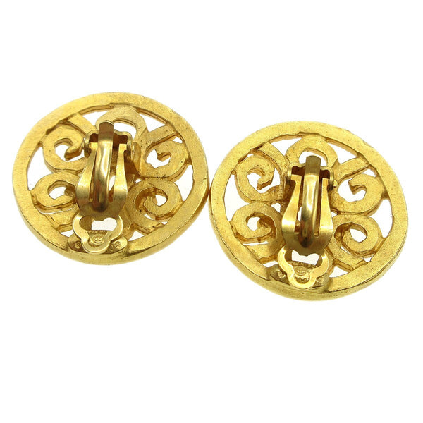 Chanel CC Round Earrings Metal