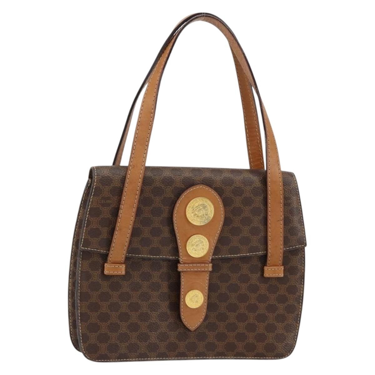 Celine Vintage Macadam Handbag Canvas and Leather - image 1