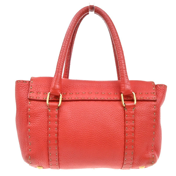 Fendi Selleria Linda Satchel Pebbled Leather Mini
