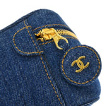 Chanel Vintage Timeless Cosmetic Case Denim Small - image 7