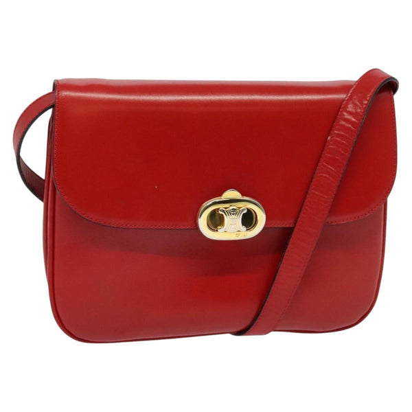 Celine Vintage Triomphe Shoulder Bag Leather Medium - image 1