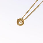 Christian Dior CD Round Pendant Necklace Metal and Crystals - image 5