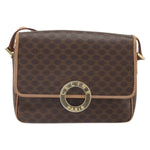 Celine Vintage Macadam Circle Logo Shoulder Bag Canvas and Leather - image 20