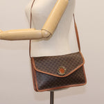 Celine Vintage Macadam Circle Logo Shoulder Bag Canvas and Leather - image 14
