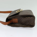 Celine Vintage Macadam Circle Logo Shoulder Bag Canvas and Leather - image 3