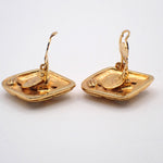 Chanel Vintage CC Diamond Shape Clips-On Earrings Gold-Plated - image 5
