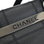 Chanel Square Stitch Bowler Bag Quilted Caviar Medium - image 9
