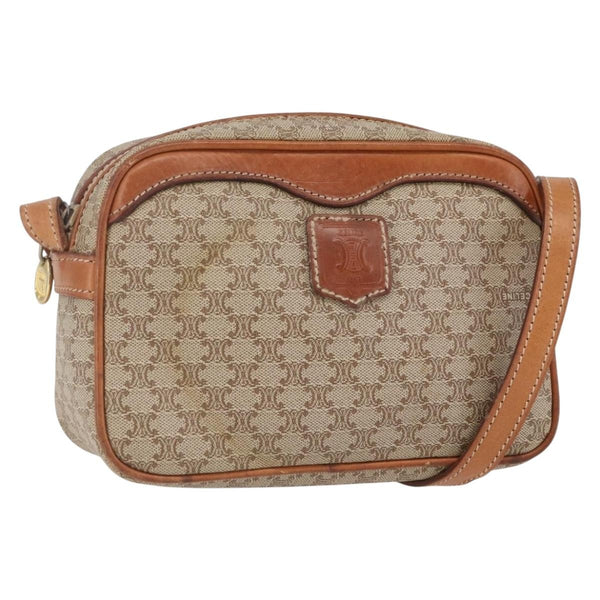 Celine Vintage Macadam Shoulder Bag Canvas and Leather - image 1