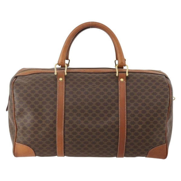 Celine Vintage Duffle Bag Macadam Coated Canvas Medium