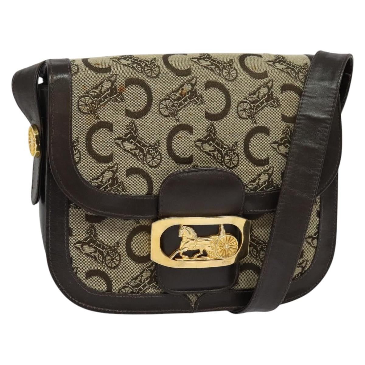 Celine C Sulky Shoulder bag Canvas and Leather - image 1