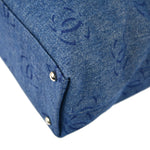 Chanel Vintage CC Tote Denim Large - image 6