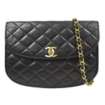 Chanel Vintage Round Flap Bag Quilted Lambskin Small - image 1