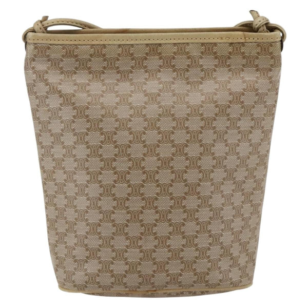 Celine Vintage Macadam Shoulder Bag Canvas Medium