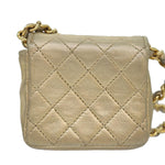 Chanel Vintage Square CC Flap Bag Quilted Leather Micro - image 2