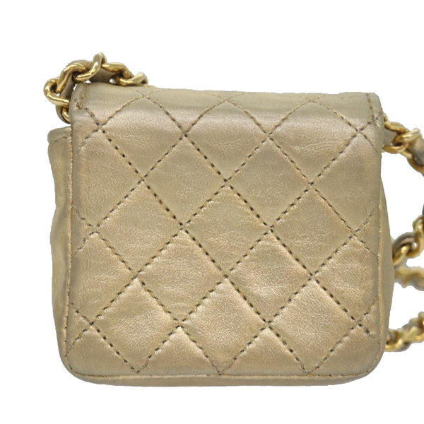Chanel Vintage Square CC Flap Bag Quilted Leather Micro