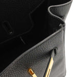 Hermes Birkin Handbag Black Ardennes with Gold Hardware 35 - image 15