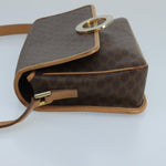 Celine Vintage Macadam Circle Logo Shoulder Bag Canvas and Leather - image 3