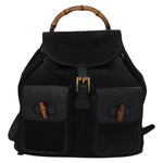 Gucci Vintage Bamboo Backpack Suede and Leather - image 1