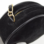 Chanel CC Mark Round chain black suede mini - image 4