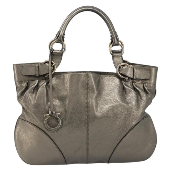 Salvatore Ferragamo Gancini handbag Leather - image 1