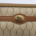 Christian Dior Vintage Honeycomb Zip Pouch Canvas and Leather - image 11