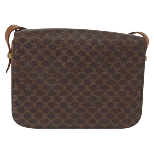 Celine Vintage Horse Carriage Macadam Shoulder Bag Canvas