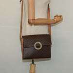 Celine Vintage Macadam Circle Logo Shoulder Bag Canvas and Leather - image 13