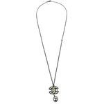 Chanel CC Pearl Drop Necklace Metal with Pearls - image 1