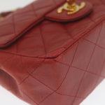 Chanel Vintage Square Chain Handle Flap Bag Quilted Lambskin Mini - image 12