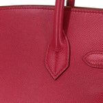 Hermes Birkin Handbag Red Courchevel with Gold Hardware 30 - image 14