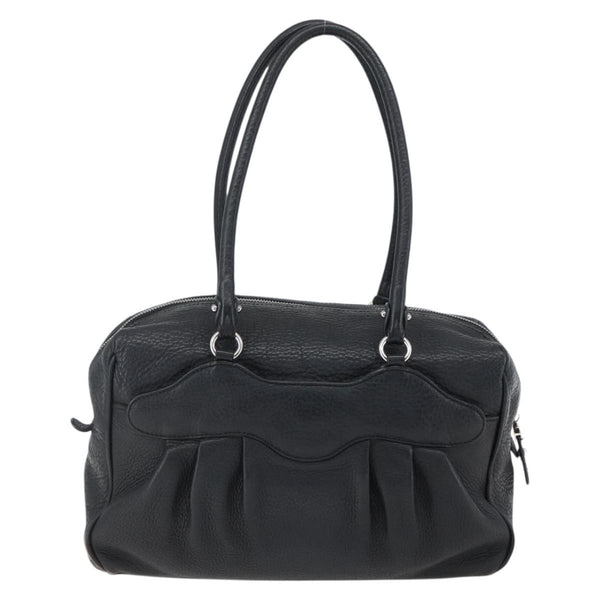 Salvatore Ferragamo Gancini Buckle Shoulder Bag Leather Large