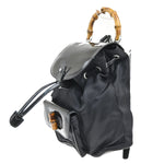 Gucci Vintage Bamboo Backpack Nylon and Patent Leather Mini - image 3