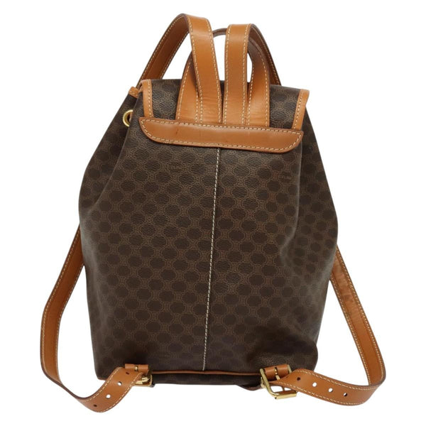 Celine Vintage Macadam Backpack Canvas and Leather