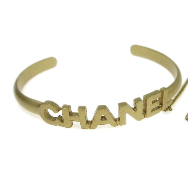 Chanel Logo Cuff with CC Ring Metal with Crystal
