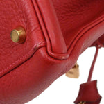 Hermes Kelly Handbag Red Togo with Gold Hardware 32 - image 9